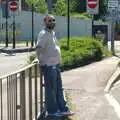 Craig makes a daring dash across Milton Road, Steve Ives' Leaving Lunch, Science Park, Cambridge - 11th July 2005