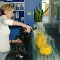 Lucy makes up some more Buck's Fizz, Steve Ives' Leaving Lunch, Science Park, Cambridge - 11th July 2005