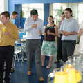 Isobel hangs around at the back, Steve Ives' Leaving Lunch, Science Park, Cambridge - 11th July 2005