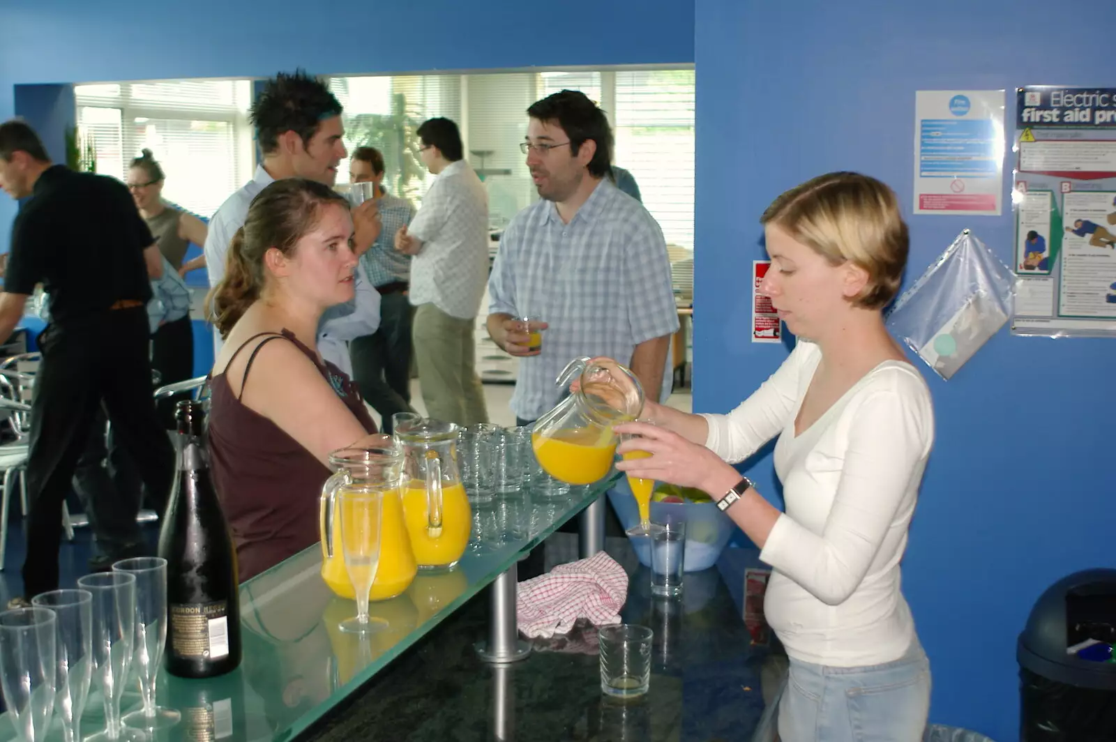 Isobel's at the bar, from Steve Ives' Leaving Lunch, Science Park, Cambridge - 11th July 2005