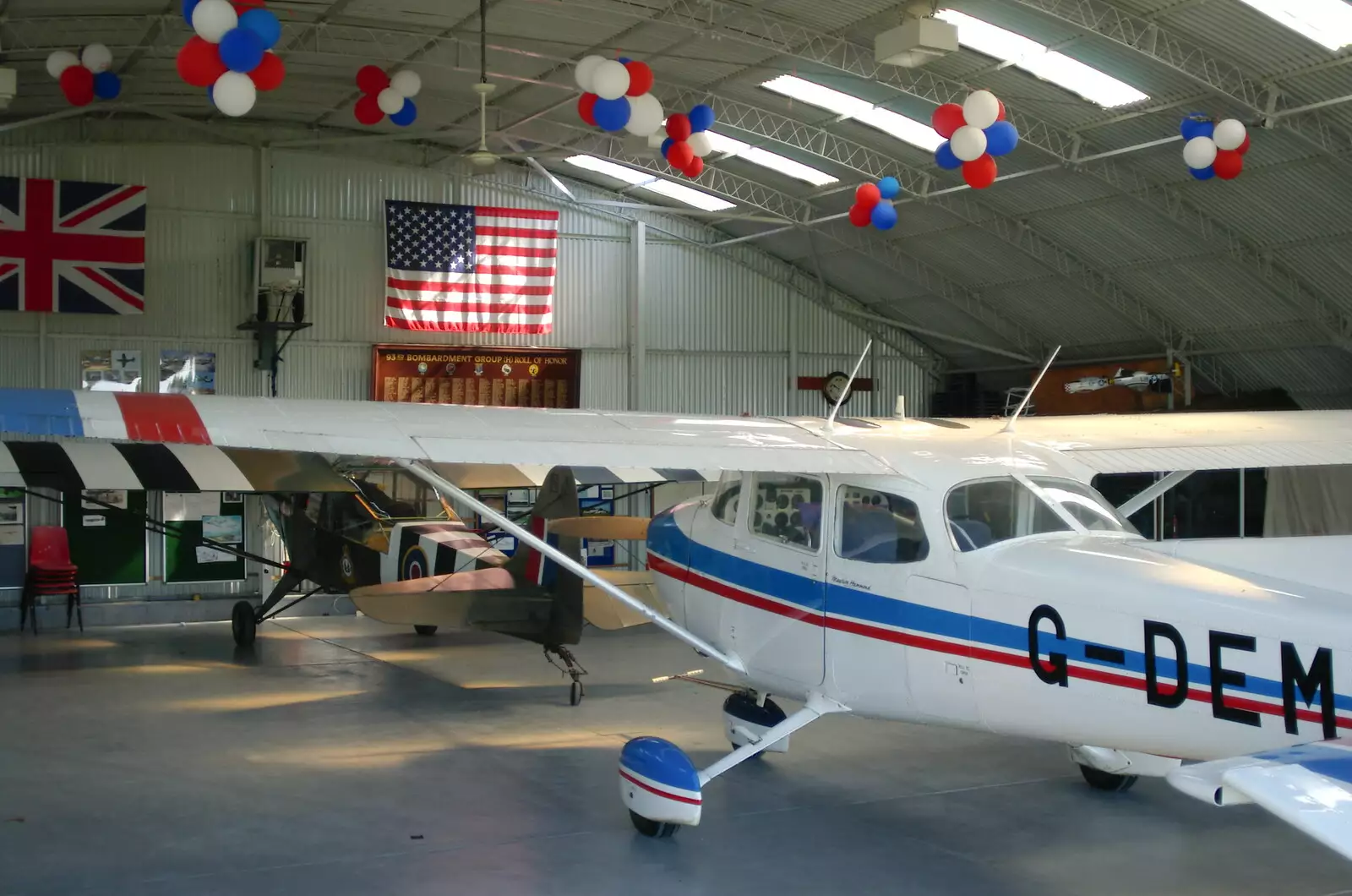 The Cessna in the hangar, from A Day With Janie the P-51D Mustang, Hardwick Airfield, Norfolk - 17th July 2005