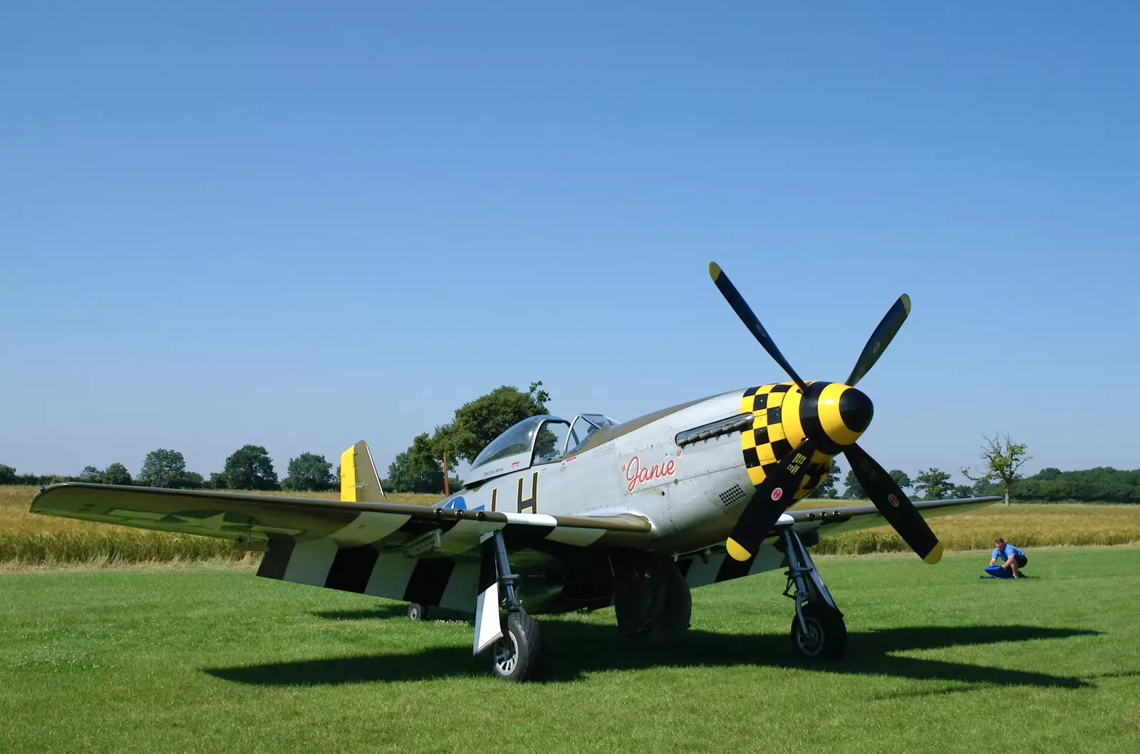 Janie the Mustang, from A Day With Janie the P-51D Mustang, Hardwick Airfield, Norfolk - 17th July 2005