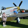 Maurice fuels Janie up, A Day With Janie the P-51D Mustang, Hardwick Airfield, Norfolk - 17th July 2005