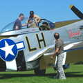 A Day With Janie the P-51D Mustang, Hardwick Airfield, Norfolk - 17th July 2005, Maurice gets a paying passenger in