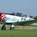 The Harvard is ready and taxis around, A Day With Janie the P-51D Mustang, Hardwick Airfield, Norfolk - 17th July 2005