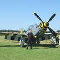 A Day With Janie the P-51D Mustang, Hardwick Airfield, Norfolk - 17th July 2005, DH takes a touristy photo by the Mustang