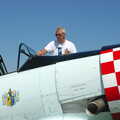 The Harvard gets a windscreen clean, A Day With Janie the P-51D Mustang, Hardwick Airfield, Norfolk - 17th July 2005