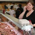 Sis at the sausage counter, Borough Market and North Clapham Tapas, London - 23rd July 2005