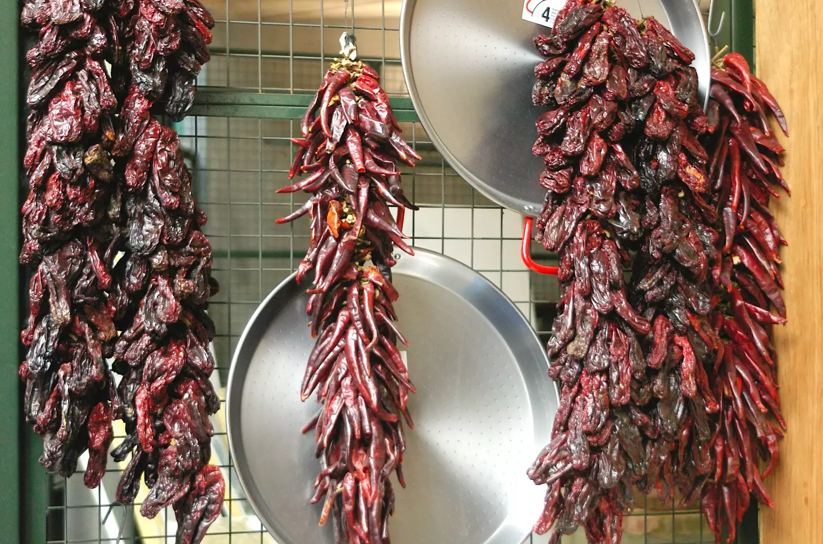 Hanging dried chillies, from Borough Market and North Clapham Tapas, London - 23rd July 2005