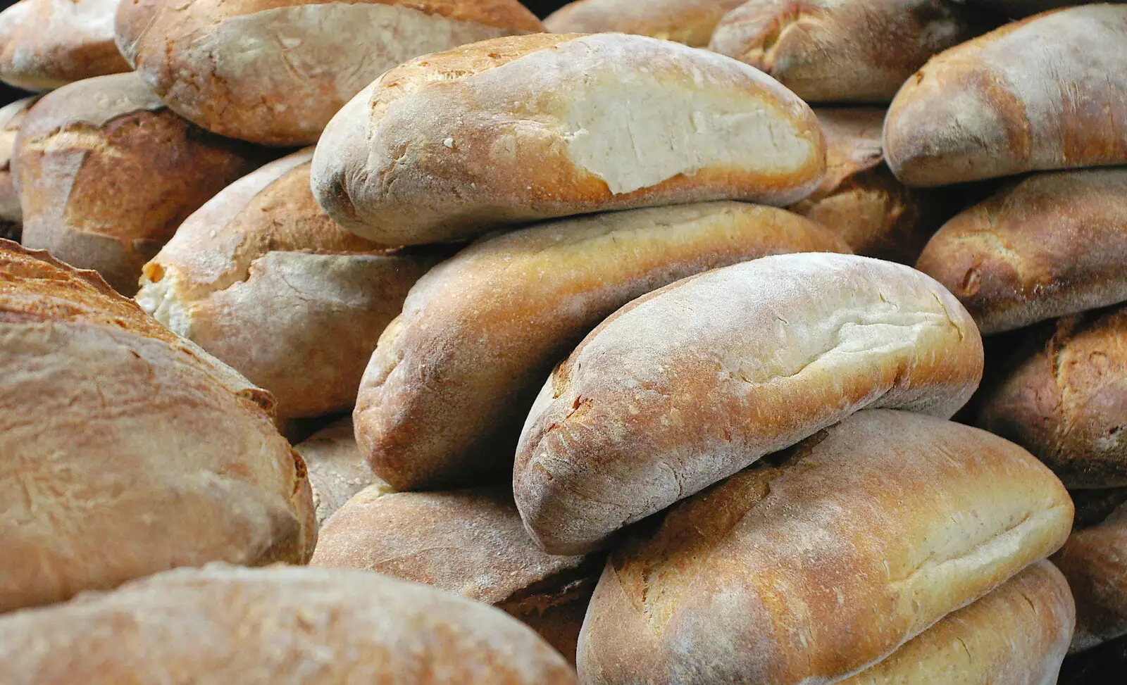 Loaves of bread, no doubt about £5 each, from Borough Market and North Clapham Tapas, London - 23rd July 2005