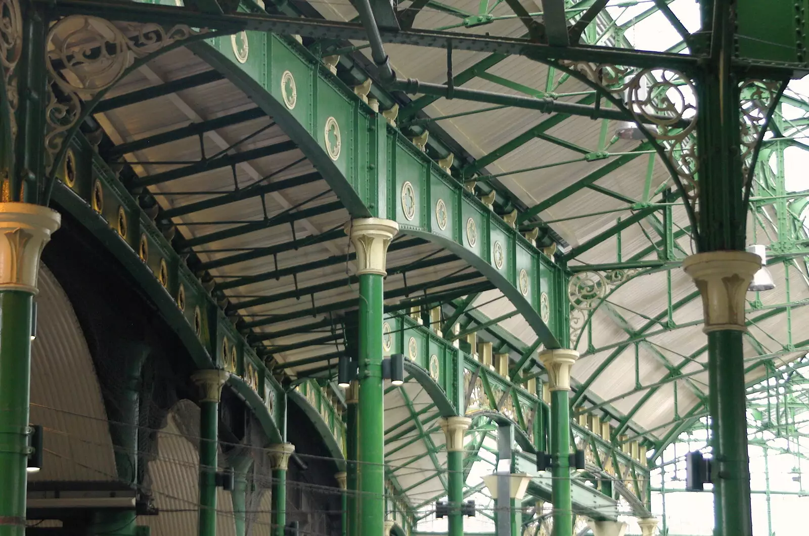 The Victorian ironwork of the market, from Borough Market and North Clapham Tapas, London - 23rd July 2005