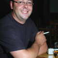Matt with a cig, Borough Market and North Clapham Tapas, London - 23rd July 2005