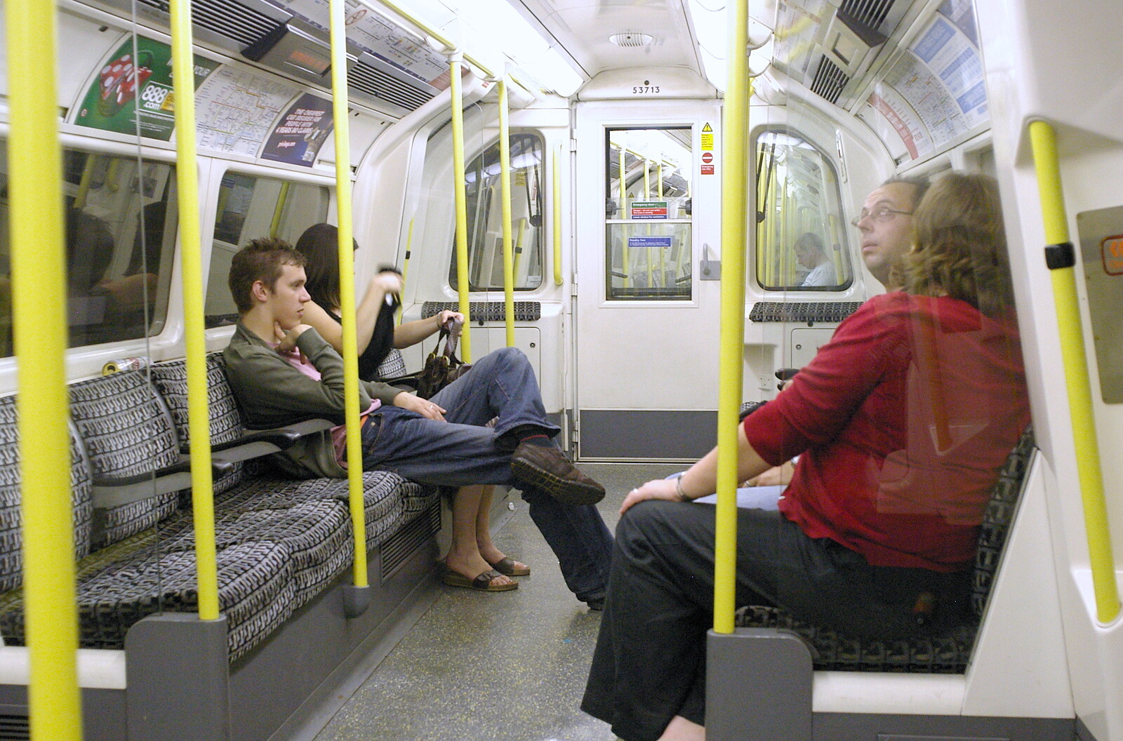 Late-night tube from Borough Market and North Clapham Tapas, London - 23rd July 2005