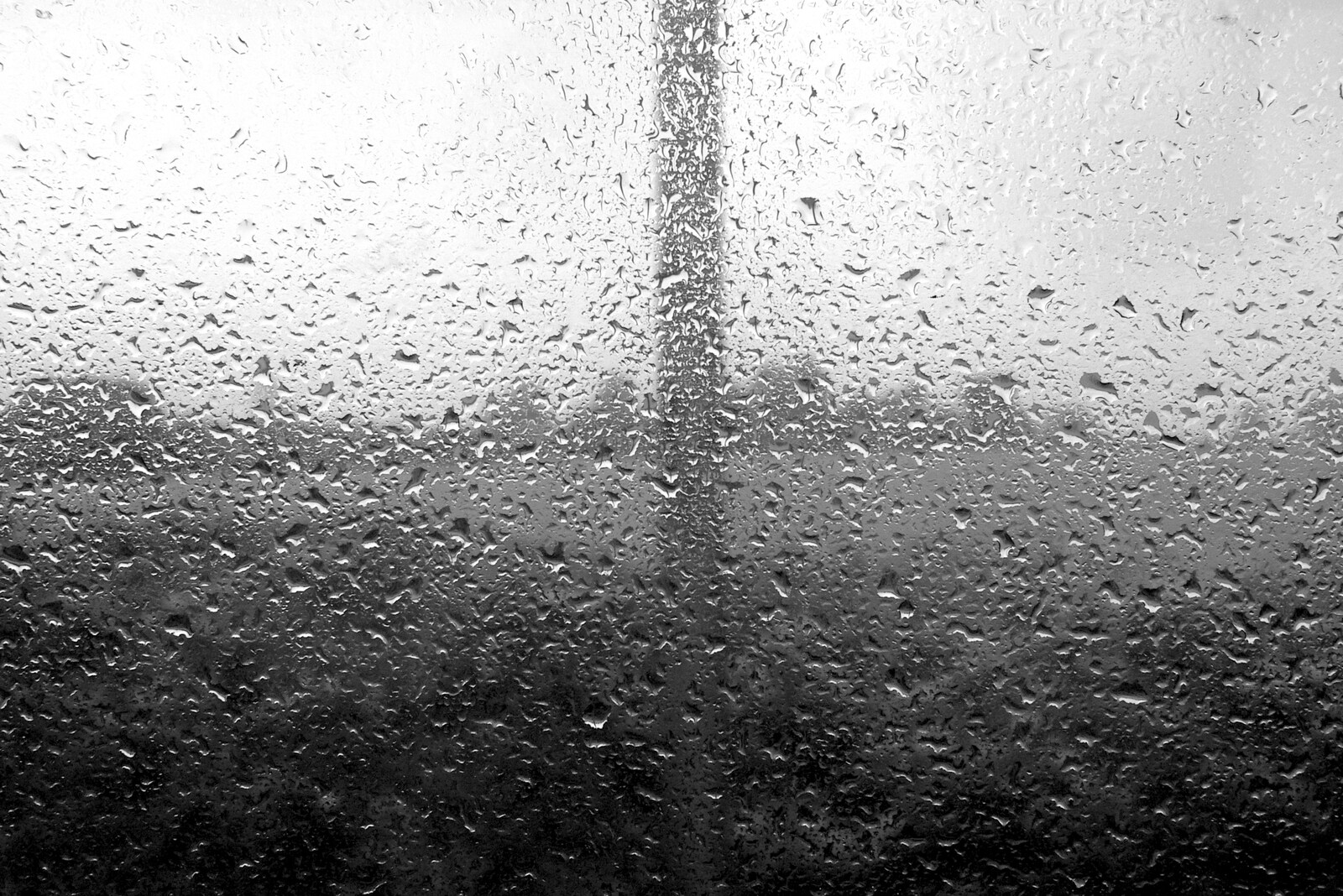 Rain on the train window from Borough Market and North Clapham Tapas, London - 23rd July 2005