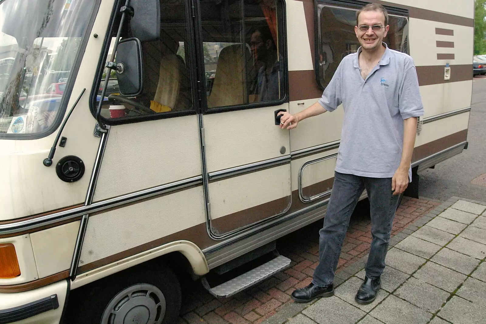 Richard and the van, from Richard Panton's Van and Alex Hill at Revolution Records, Diss and Cambridge - 29th July 2005