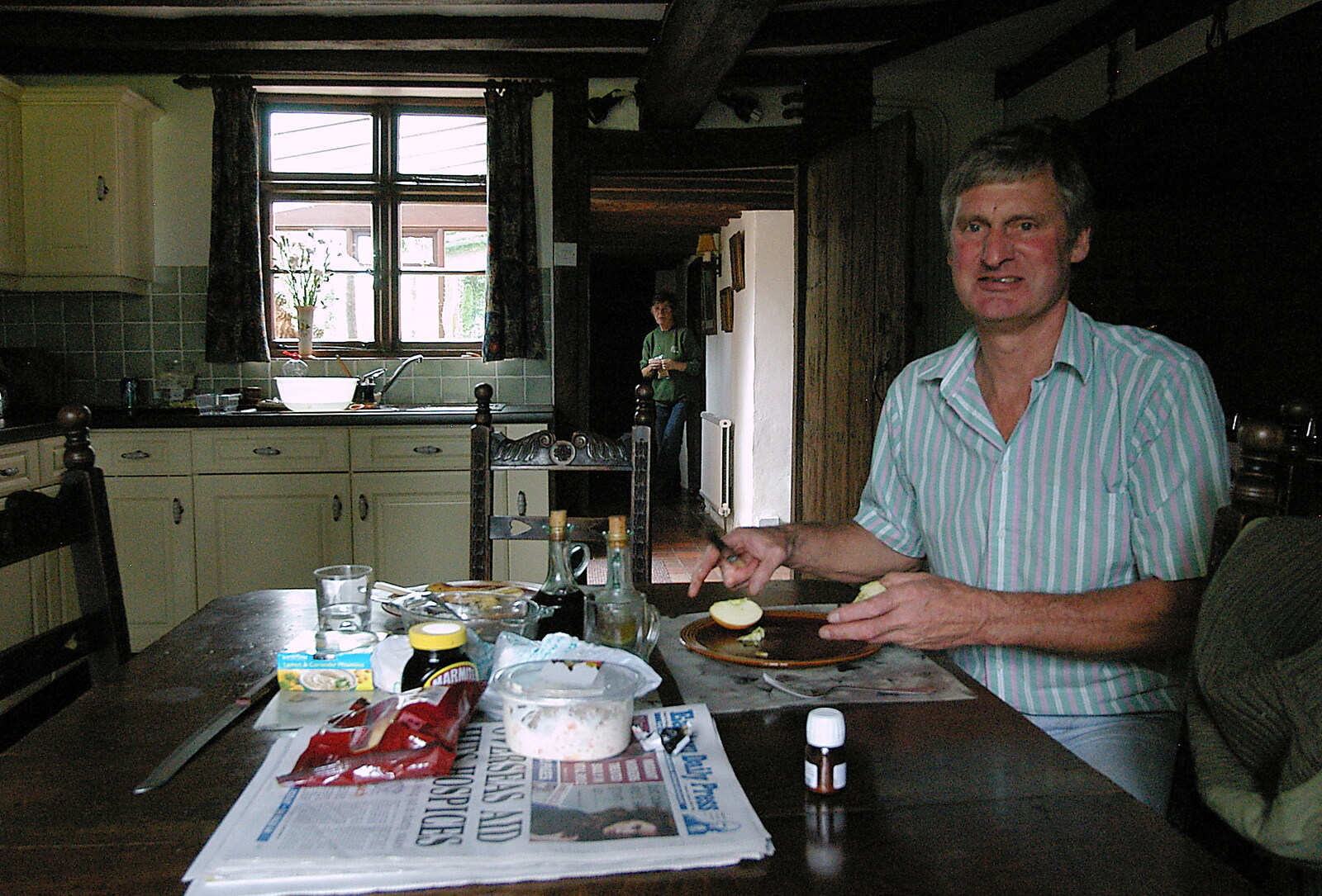 Geoff in the kitchen from The BBS, and the Big Skies of East Anglia, Diss and Hunston, Norfolk and Suffolk - 6th August 2005