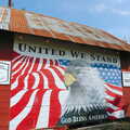 A patriotic shed just outside Ramona, Route 78: A Drive Around the San Diego Mountains, California, US - 9th August 2005
