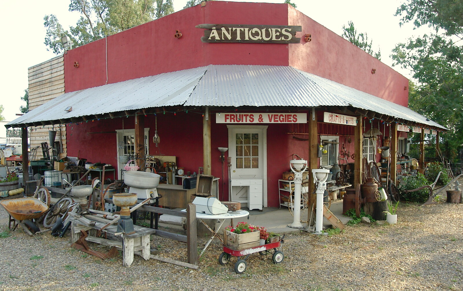 An antique shop with a whole heap of stuff outside from Route 78: A Drive Around the San Diego Mountains, California, US - 9th August 2005