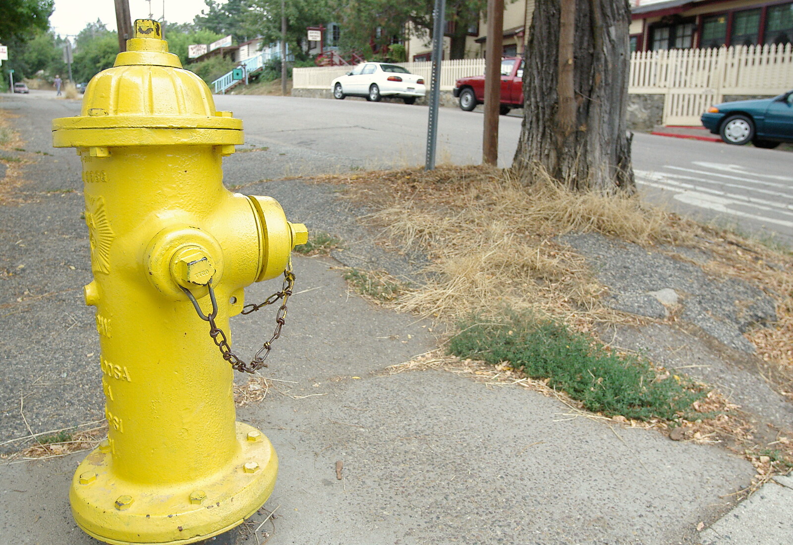 A classic yellow fire hydrant from Route 78: A Drive Around the San Diego Mountains, California, US - 9th August 2005