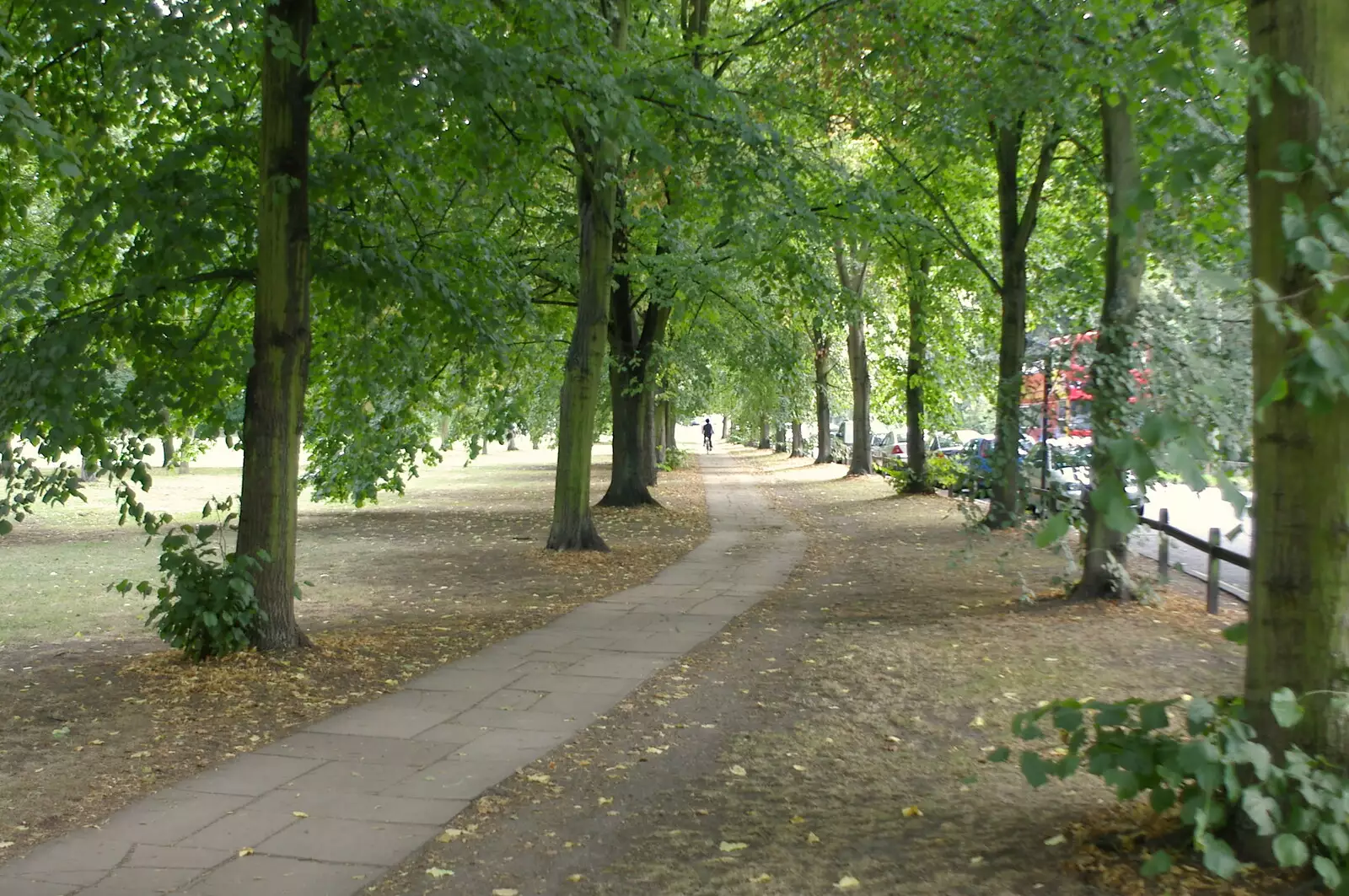 The path alongside Queen's Road, from Qualcomm goes Punting on the Cam, Grantchester Meadows, Cambridge - 18th August 2005