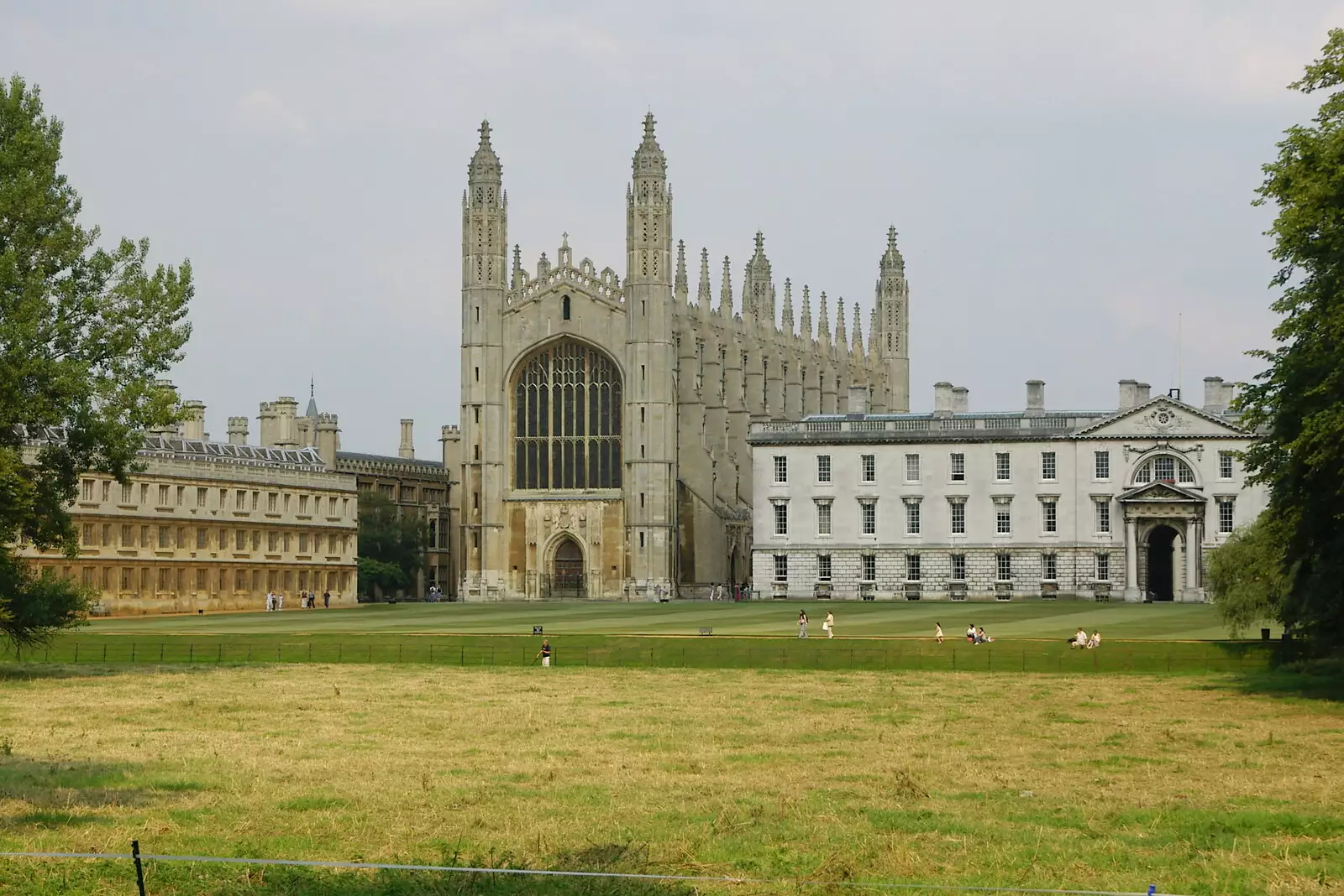 Kings' College chapel, from the Backs, from Qualcomm goes Punting on the Cam, Grantchester Meadows, Cambridge - 18th August 2005