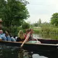 Isobel trails her hand through the Cam, Qualcomm goes Punting on the Cam, Grantchester Meadows, Cambridge - 18th August 2005