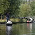 The rest of the pack close in, Qualcomm goes Punting on the Cam, Grantchester Meadows, Cambridge - 18th August 2005