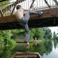 Ben hops another bridge, Qualcomm goes Punting on the Cam, Grantchester Meadows, Cambridge - 18th August 2005