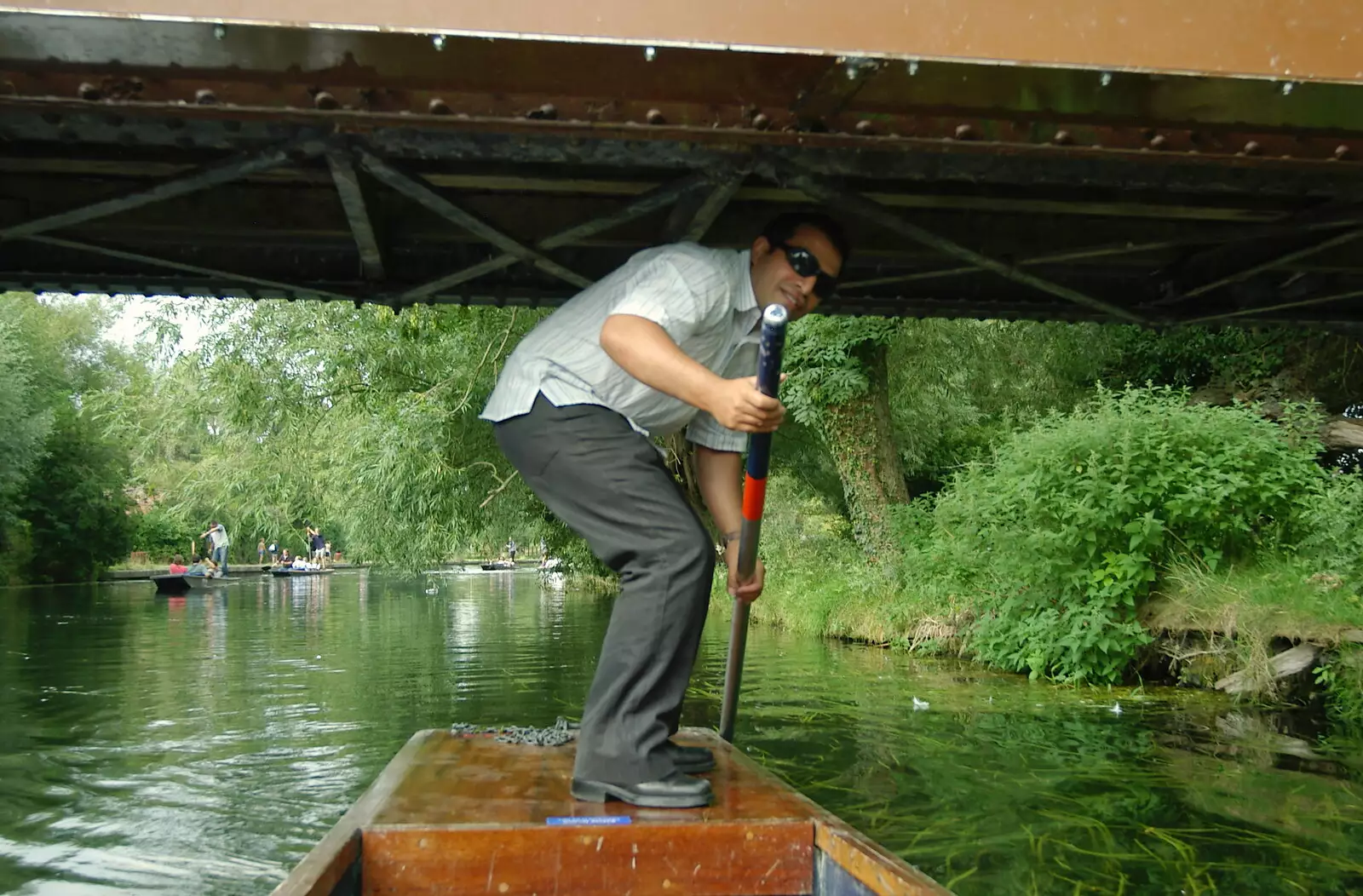 Anwar ducks, from Qualcomm goes Punting on the Cam, Grantchester Meadows, Cambridge - 18th August 2005