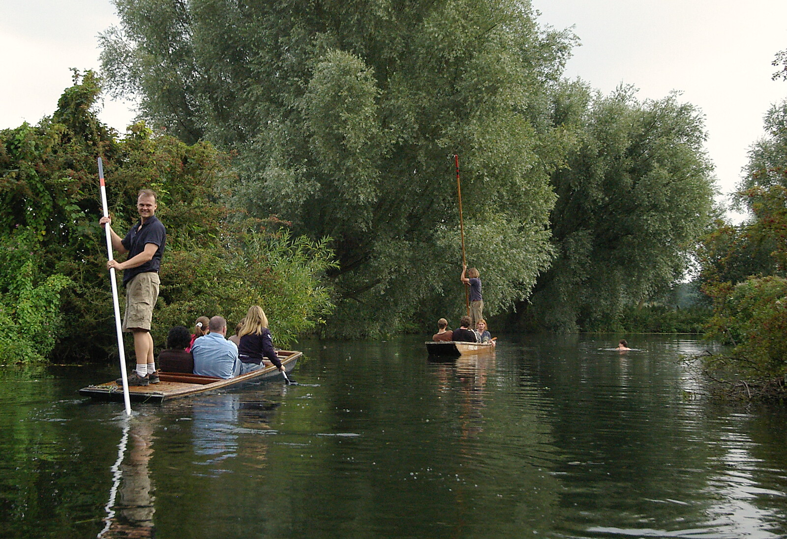 An almost Constable-esque scene from Qualcomm goes Punting on the Cam, Grantchester Meadows, Cambridge - 18th August 2005