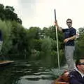 Tim and Ben, Qualcomm goes Punting on the Cam, Grantchester Meadows, Cambridge - 18th August 2005