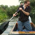 More Peter paddling, Qualcomm goes Punting on the Cam, Grantchester Meadows, Cambridge - 18th August 2005
