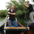It all gets a bit competitive, Qualcomm goes Punting on the Cam, Grantchester Meadows, Cambridge - 18th August 2005