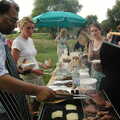 Isobel scopes out the burgers, Qualcomm goes Punting on the Cam, Grantchester Meadows, Cambridge - 18th August 2005