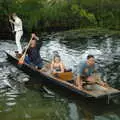 Marcello and John Scott land their punt, Qualcomm goes Punting on the Cam, Grantchester Meadows, Cambridge - 18th August 2005