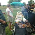 Bill's burgers are on fire, Qualcomm goes Punting on the Cam, Grantchester Meadows, Cambridge - 18th August 2005
