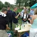 Tim with Peggy Johnson, Qualcomm goes Punting on the Cam, Grantchester Meadows, Cambridge - 18th August 2005