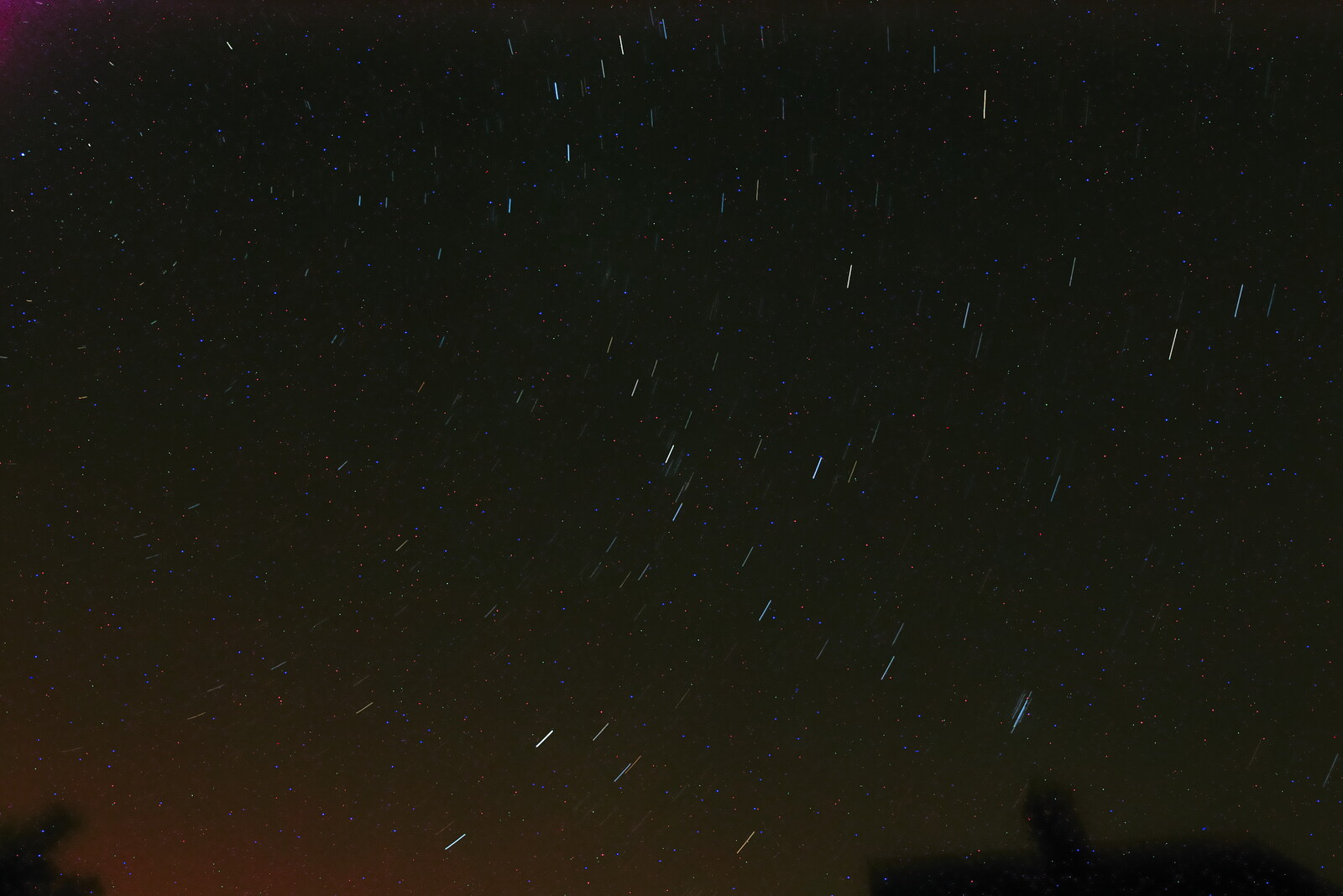 A star trail from Life on the Neonatal Ward, Dairy Farm and Thrandeston Chapel, Suffolk - 26th August 2005