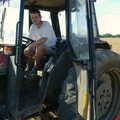 The Boy Phil is out in the tractor, Life on the Neonatal Ward, Dairy Farm and Thrandeston Chapel, Suffolk - 26th August 2005