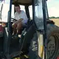 The Boy Phil is out in the tractor, Life on the Neonatal Ward, Dairy Farm and Thrandeston Chapel, Suffolk - 26th August 2005