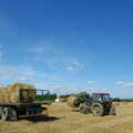 Phil hauls some bales around, Life on the Neonatal Ward, Dairy Farm and Thrandeston Chapel, Suffolk - 26th August 2005
