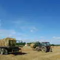 Phil hauls some bales around, Life on the Neonatal Ward, Dairy Farm and Thrandeston Chapel, Suffolk - 26th August 2005