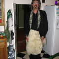 Rob models this year's trend: sheepskin skirts, The BBs Play Bressingham, Norfolk - 3rd September 2005