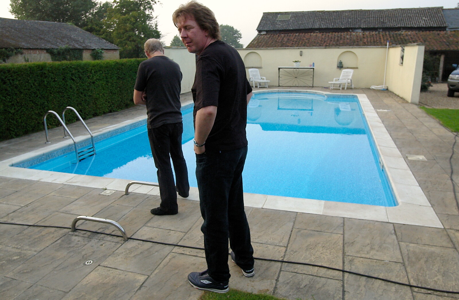 We inspect the swimming pool from The BBs Play Bressingham, Norfolk - 3rd September 2005