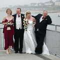 A group photo, Sally and Paul's Wedding on the Pier, Southwold, Suffolk - 3rd September 2005