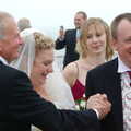 John Willy gives a handshake, Sally and Paul's Wedding on the Pier, Southwold, Suffolk - 3rd September 2005