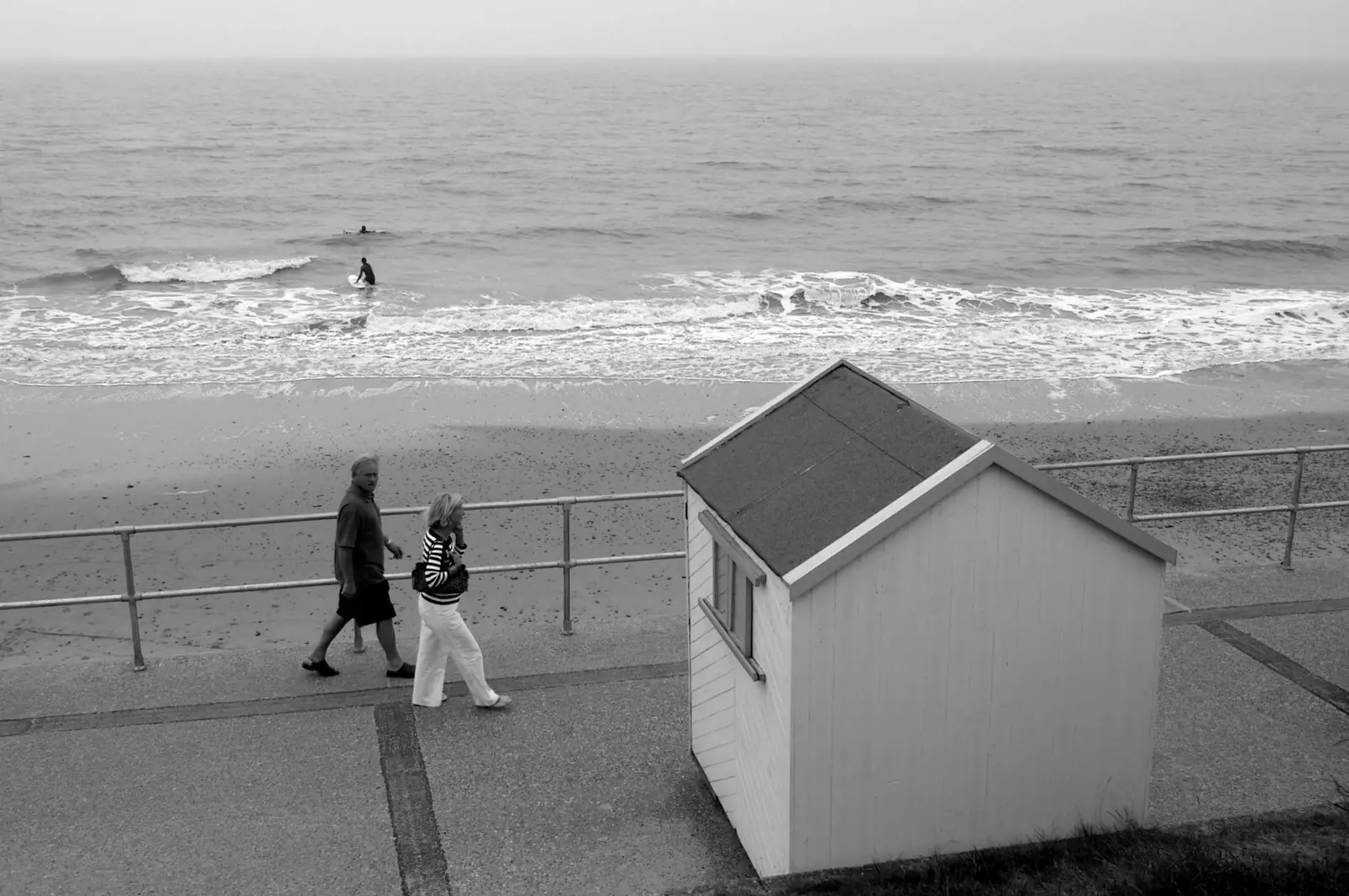 A walk on the prom, from Sally and Paul's Wedding on the Pier, Southwold, Suffolk - 3rd September 2005