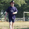 Mikey P strolls back with his Aussie hat on, Picnic at the Heath, Knettishall, Norfolk - 4th September 2005