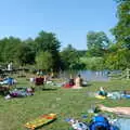 The crowds at the river, Picnic at the Heath, Knettishall, Norfolk - 4th September 2005