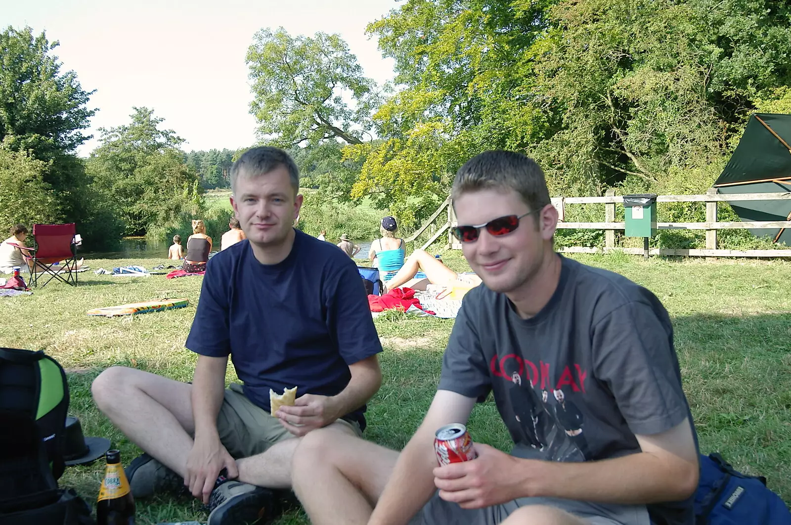 Nosher and The Boy Phil, from Picnic at the Heath, Knettishall, Norfolk - 4th September 2005